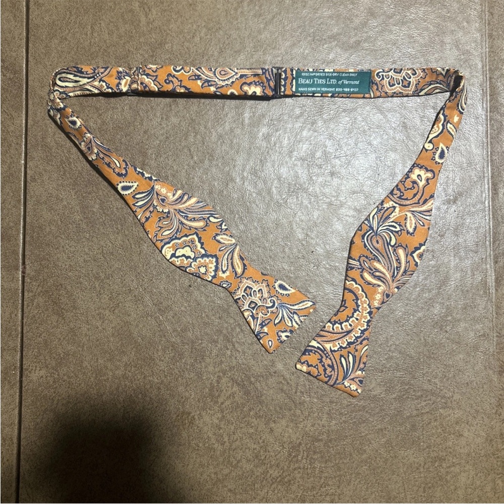 Orange Design  Bow tie, Beau Ties LTD, Hand Sewn In Vermont